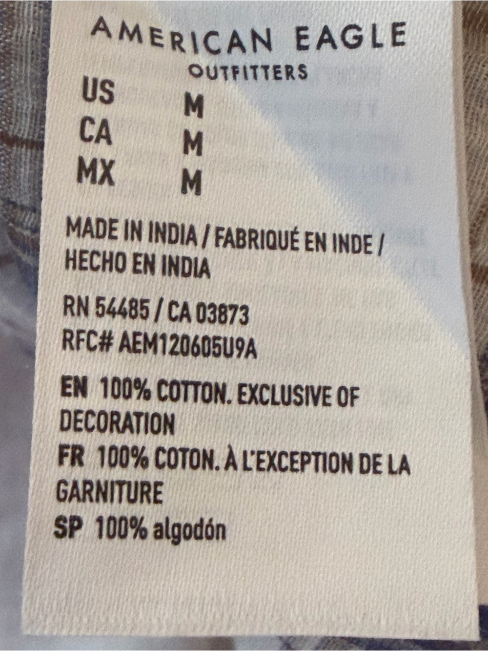 American Eagle Outfitters Blue and Cream Plaid Lace-Trim Cami - Picture 9 of 9